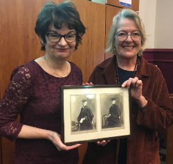 Professor Soskice with Professor Sally Mapstone